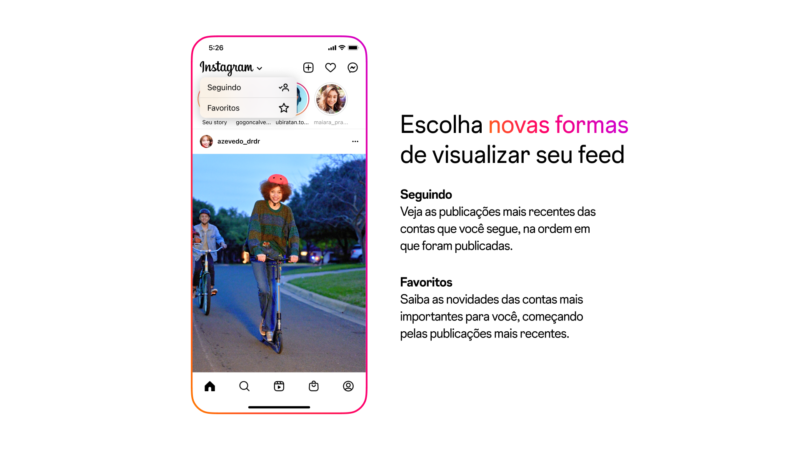 Controle o seu feed do Instagram com Favoritos e Seguindo